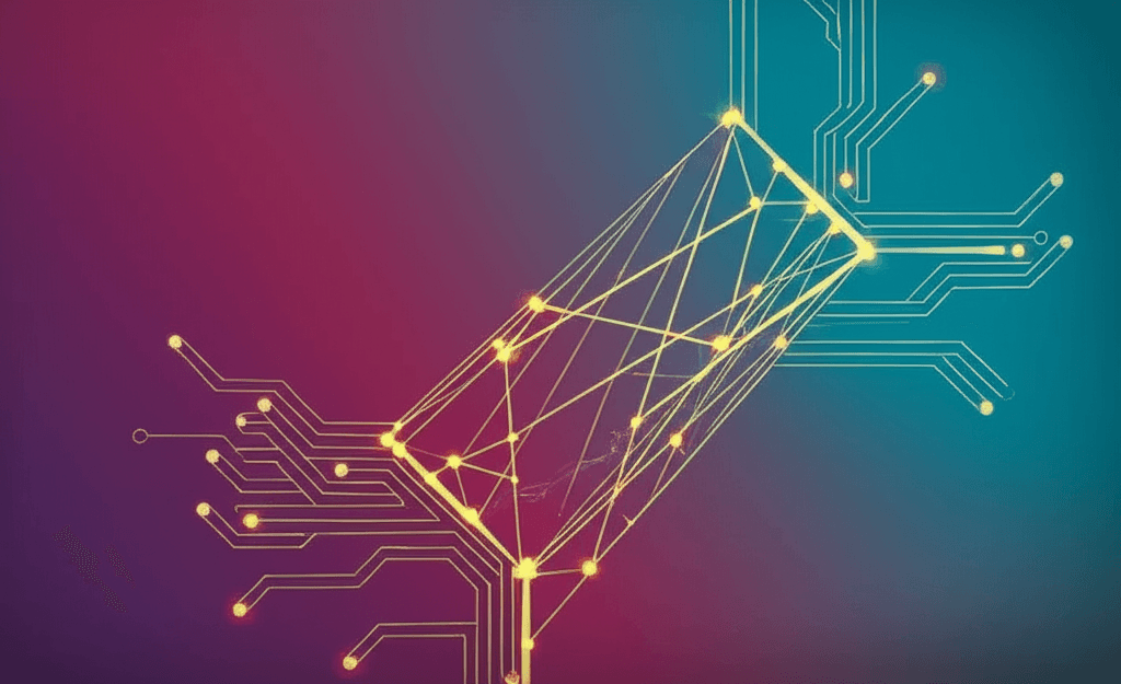 Modern Node.js development environment showing code and application architecture